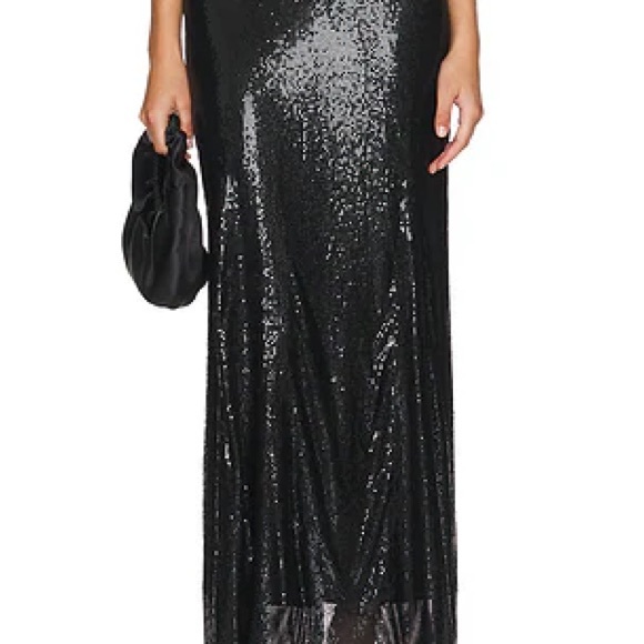 REVOLVE Dresses & Skirts - REVOLVE Black Sequin Maxi Chain Mail Skirt